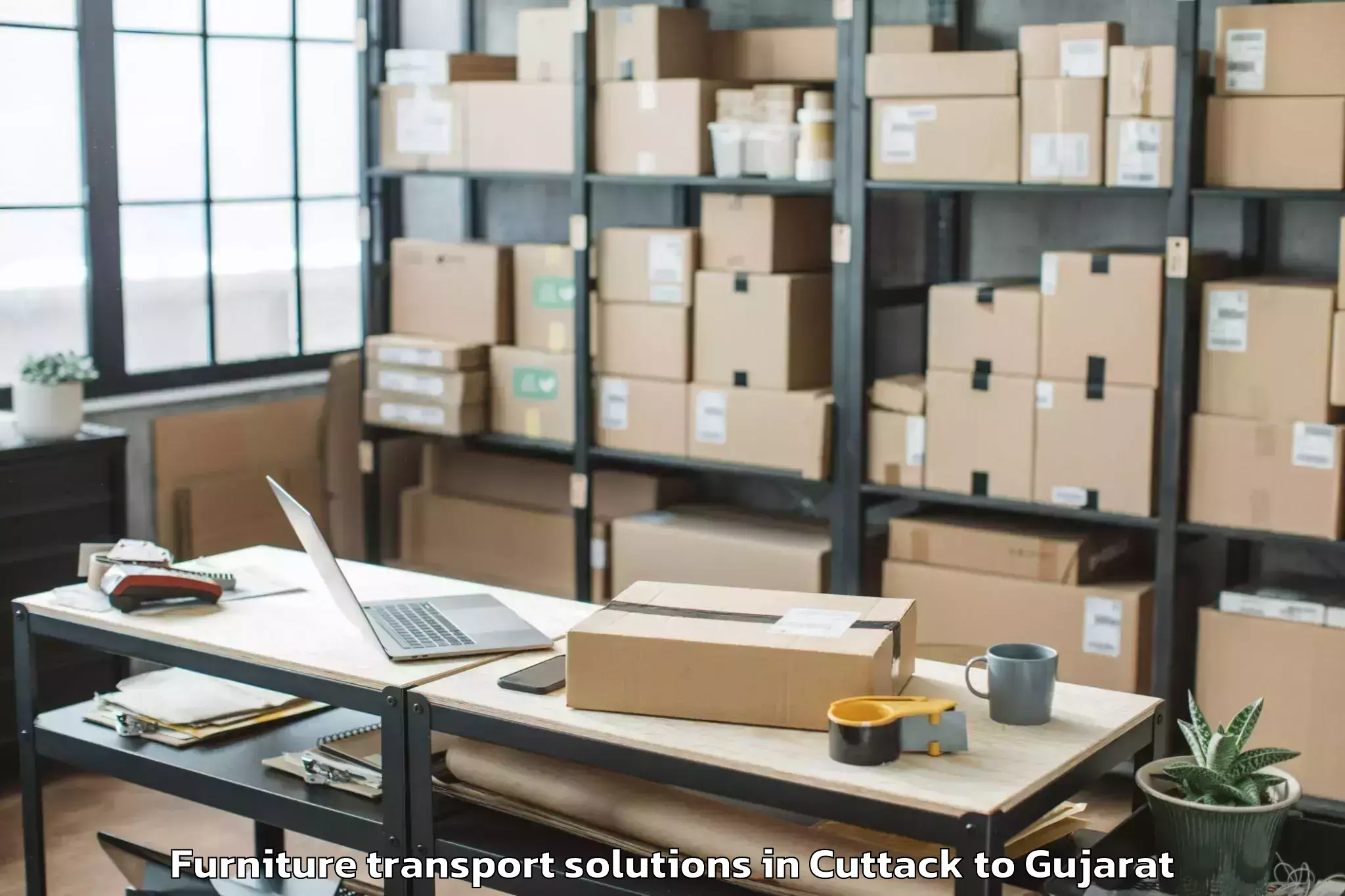 Reliable Cuttack to Virpur Furniture Transport Solutions